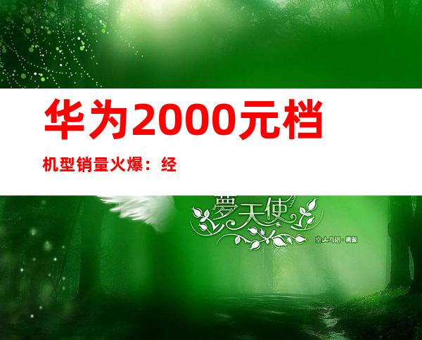 华为2000元档机型销量火爆：经济实惠受追捧